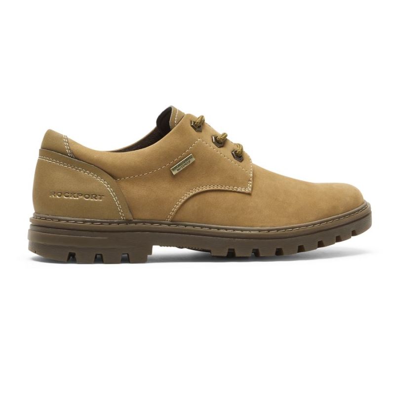 ROCKPORT - MEN'S WEATHER OR NOT OXFORD-WATERPROOF-WHEAT NUBUCK