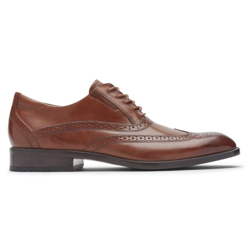 ROCKPORT - MEN'S TOTAL MOTION OFFICE WINGTIP-BRITISH TAN