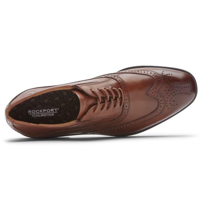 ROCKPORT - MEN'S TOTAL MOTION OFFICE WINGTIP-BRITISH TAN