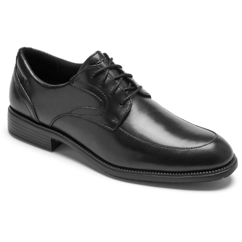 ROCKPORT - MEN'S TOTAL MOTION DRESSPORT APRON TOE OXFORD-BLACK