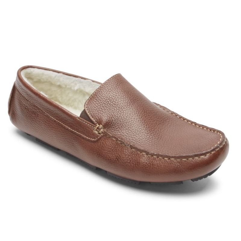 ROCKPORT - MEN'S RHYDER SLIPPER-MAHOGANY