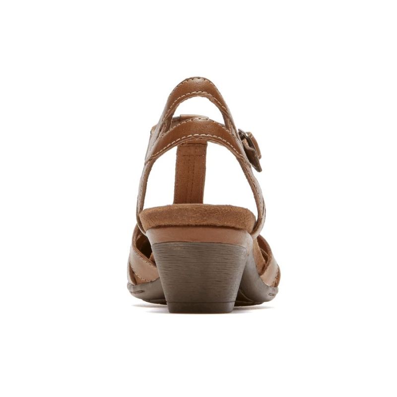 ROCKPORT - WOMEN'S COBB HILL AUBREY T-STRAP-TAN