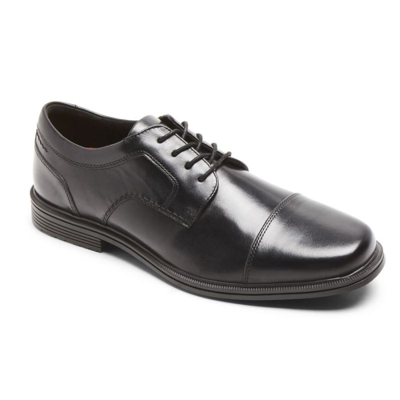 ROCKPORT - MEN'S TAYLOR WATERPROOF CAP TOE OXFORD-BLACK