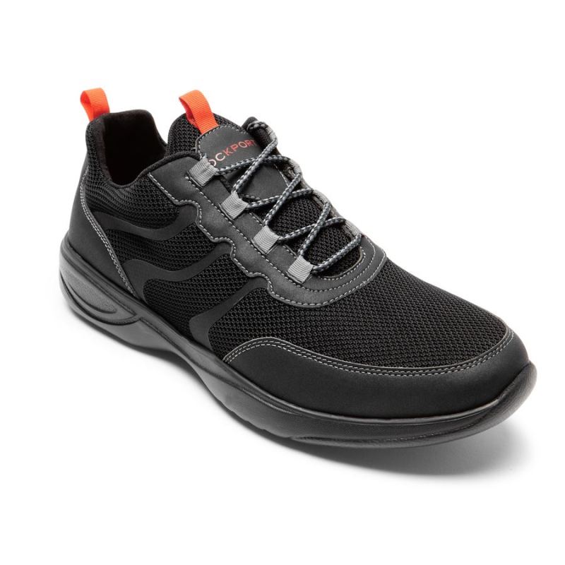 ROCKPORT - MEN'S METRO PATH GHILLIE SNEAKER-BLACK MESH