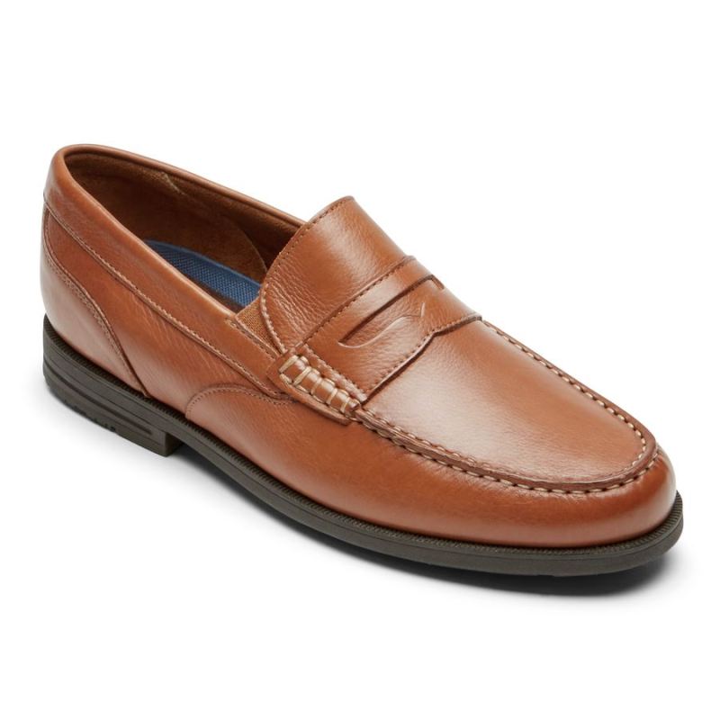 ROCKPORT - MEN'S PRESTON PENNY LOAFER-TUMBLED TAN