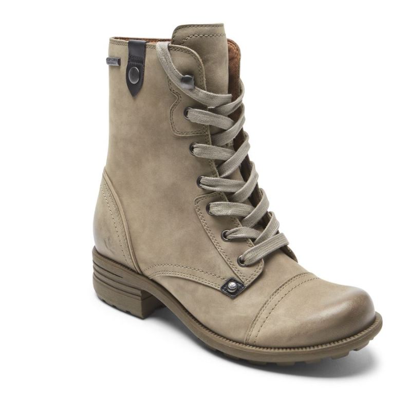 ROCKPORT - WOMEN'S COBB HILL BRUNSWICK BOOT-WATERPROOF-TAUPE GREY