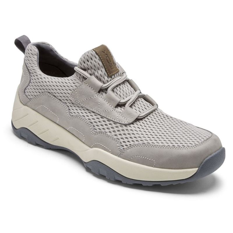 ROCKPORT - MEN'S XCS SPRUCE PEAK SLIP-ON SNEAKER-STONE NUBUCK MESH