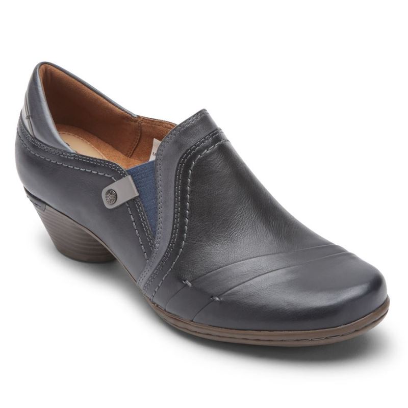 ROCKPORT - WOMEN'S COBB HILL LAUREL SLIP-ON-BLUE LEATHER