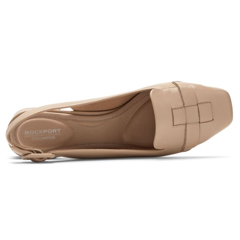 ROCKPORT - WOMEN'S TOTAL MOTION ESMA WOVEN HEEL-NEUTRAL BEIGE