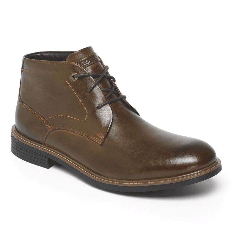 ROCKPORT - CLASSIC BREAK CHUKKA-DARK BROWN LEATHER