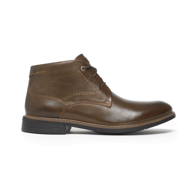 ROCKPORT - CLASSIC BREAK CHUKKA-DARK BROWN LEATHER