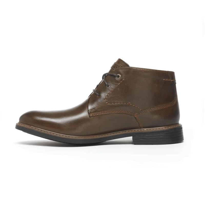 ROCKPORT - CLASSIC BREAK CHUKKA-DARK BROWN LEATHER