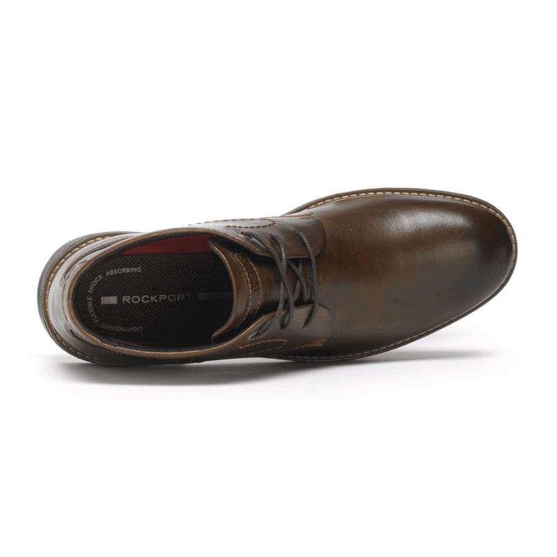 ROCKPORT - CLASSIC BREAK CHUKKA-DARK BROWN LEATHER