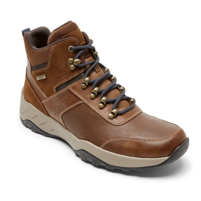 ROCKPORT - MEN'S XCS SPRUCE PEAK TREKKER BOOT-WATERPROOF-BROWN