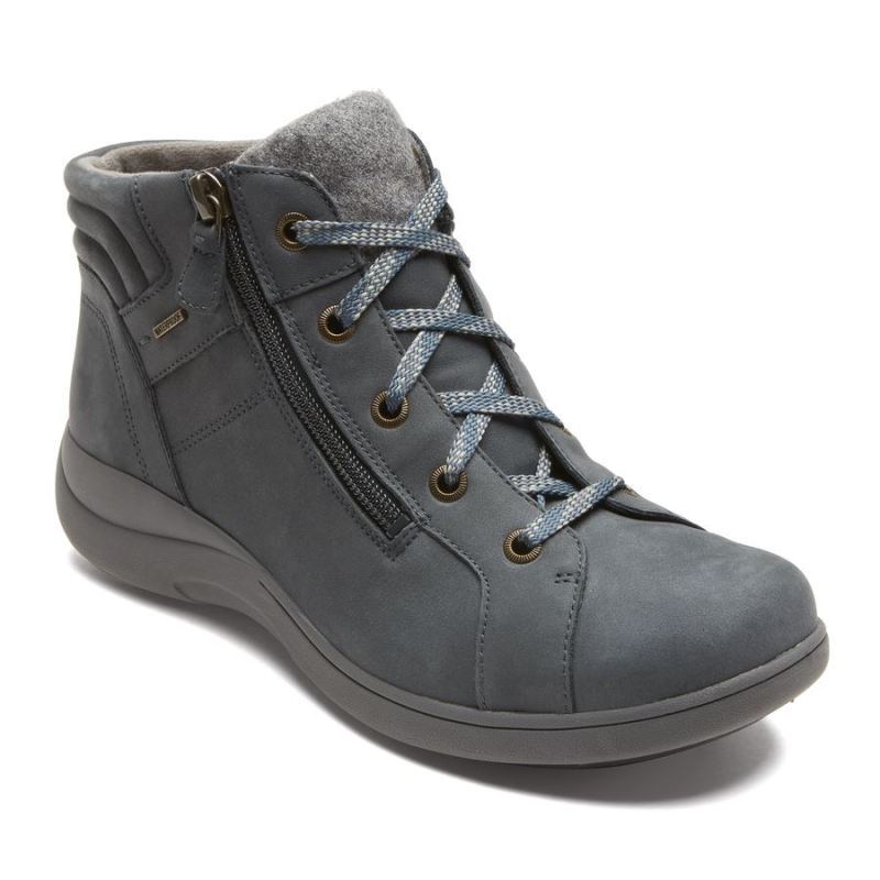 ROCKPORT - WOMEN'S REV STRIDARC WATERPROOF LOW BOOT-STONE BLUE