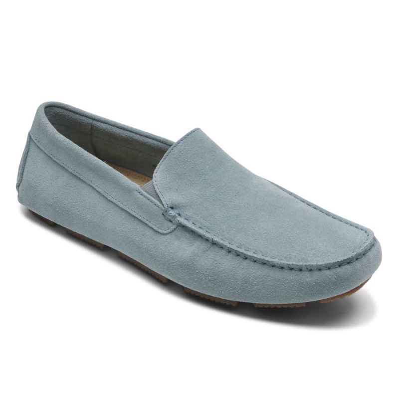 ROCKPORT - MEN'S RHYDER VENETIAN LOAFER-LIGHT BLUE SUEDE