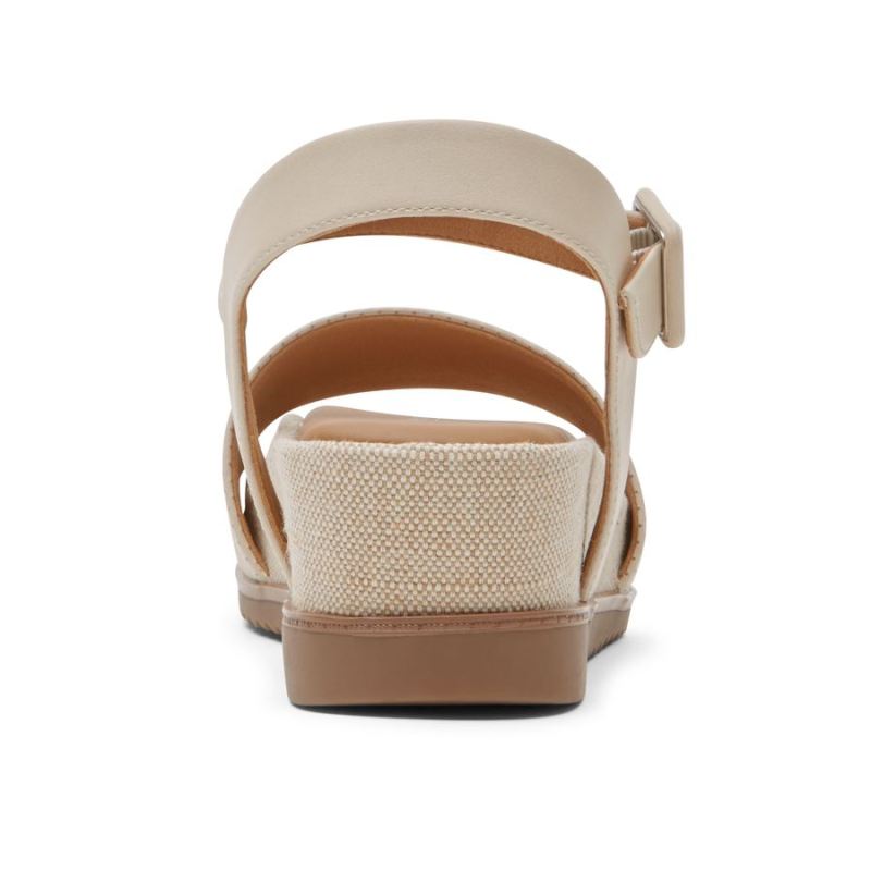 ROCKPORT - WOMEN'S DELANIE SANDAL-VANILLA