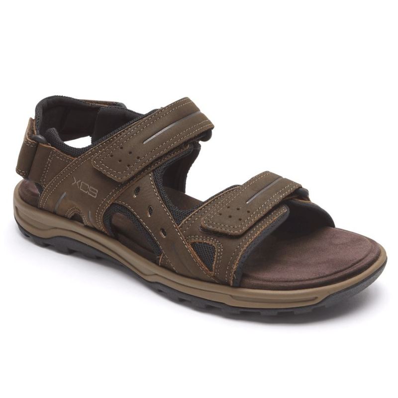 ROCKPORT - MEN'S XCS TRAIL TECHNIQUE ADJUSTABLE SANDAL-BROWN