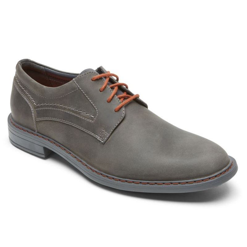 ROCKPORT - MEN'S TANNER PLAIN TOE OXFORD-STEEL GREY