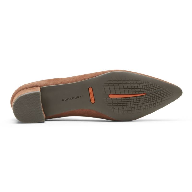 ROCKPORT - WOMEN'S TOTAL MOTION GRACIE PLAIN HEEL-BOURBON SUEDE