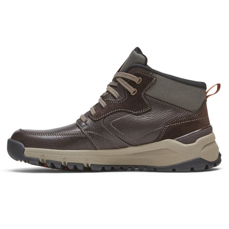 ROCKPORT - MEN'S GLASTONBURY MID-BOOT-WATERPROOF-BROWN LEATHER/SUEDE