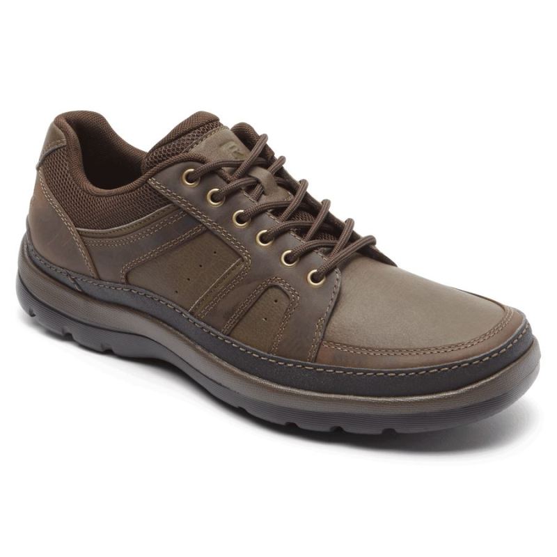 ROCKPORT - GET YOUR KICKS MUDGUARD BLUCHER-DARK BROWN LEATHER