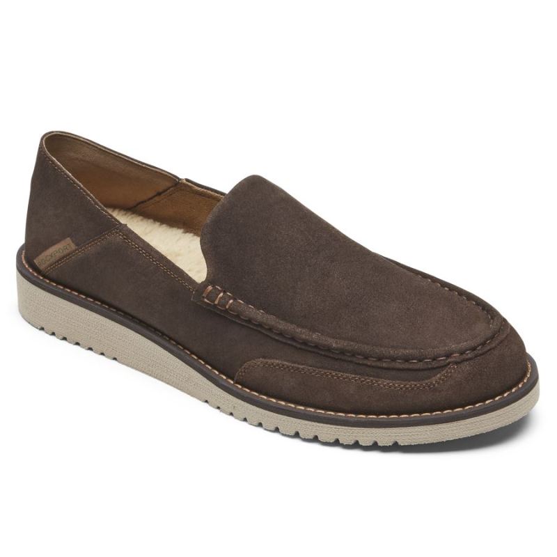 ROCKPORT - MEN'S AXELROD CRUSHBACK SLIP-ON-JAVA NUBUCK