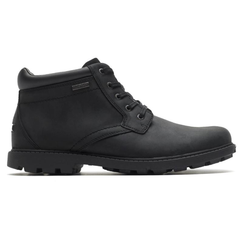 ROCKPORT - MEN'S STORM SURGE PLAIN TOE BOOT-BLACK