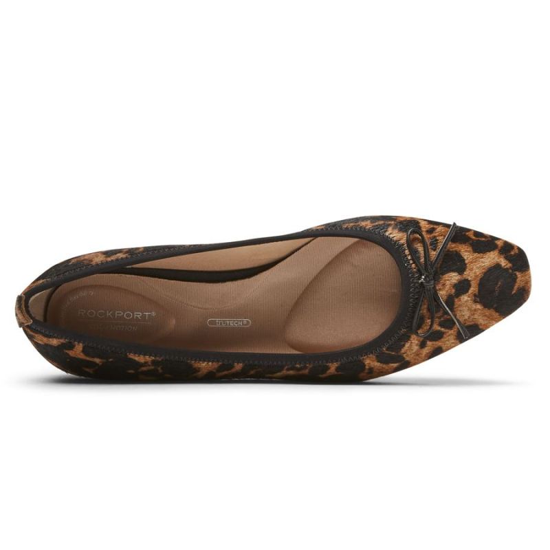 ROCKPORT - WOMEN'S TOTAL MOTION LAYLANI BALLET FLAT-LEOPARD HAIR-ON