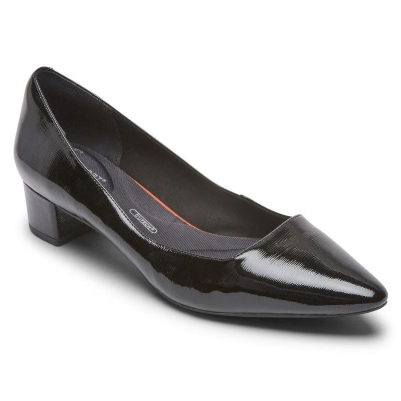 ROCKPORT - WOMEN'S TOTAL MOTION GRACIE HEEL-BLACK PATENT