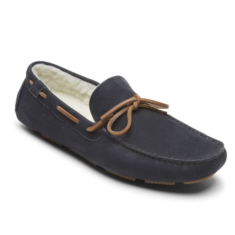 ROCKPORT - MEN'S RHYDER TIE SLIPPER-Navy