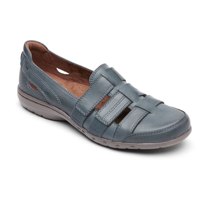 ROCKPORT - WOMEN'S COBB HILL PENFIELD STRAPPY SLIP-ON-BLUE