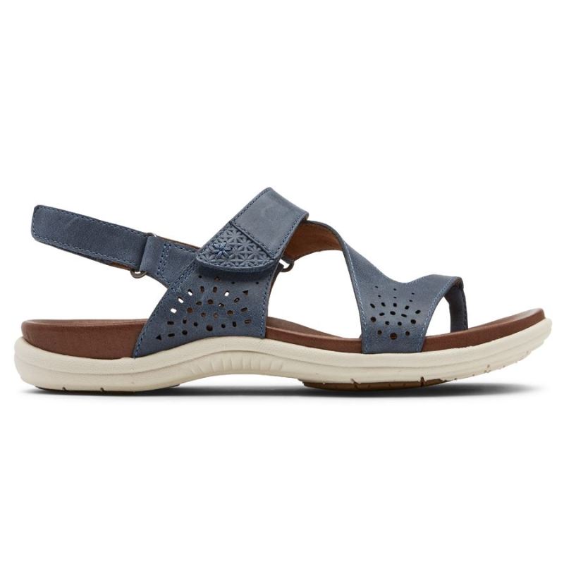 ROCKPORT - WOMEN'S COBB HILL RUBEY THONG SANDAL-BLUE