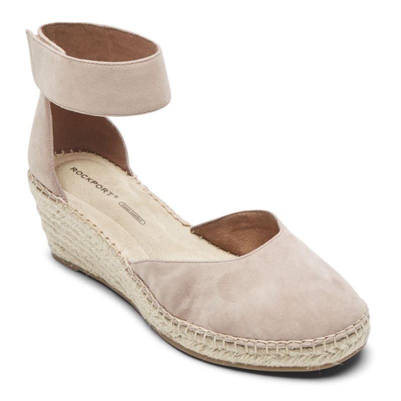 ROCKPORT - WOMEN'S MARAH ANKLE STRAP WEDGE SANDAL-Blush