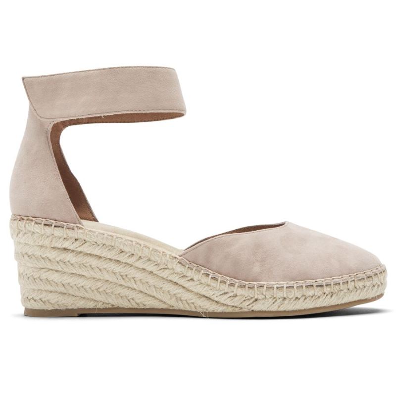 ROCKPORT - WOMEN'S MARAH ANKLE STRAP WEDGE SANDAL-Blush