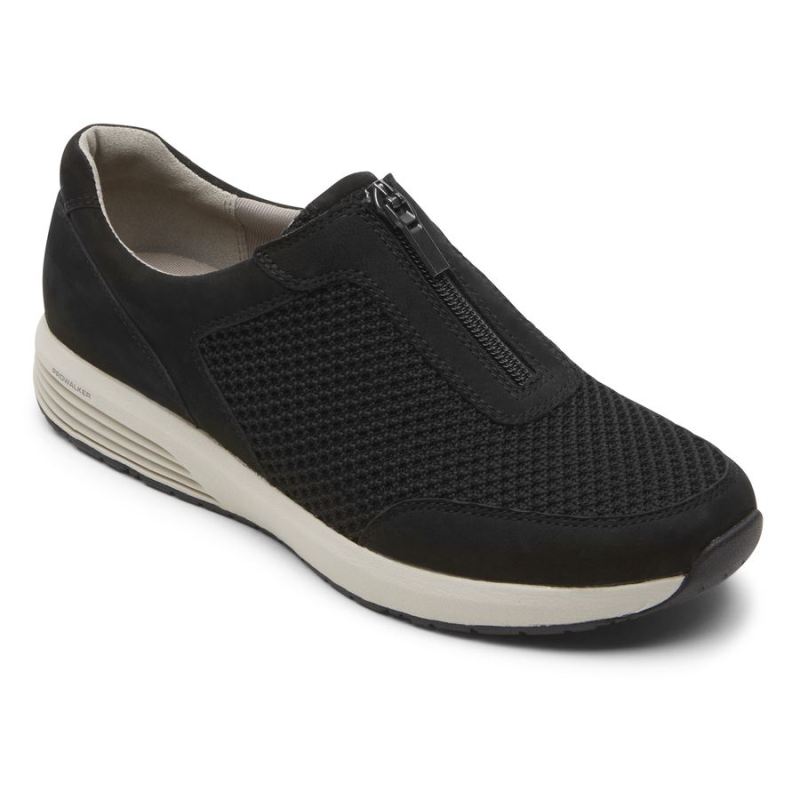 ROCKPORT - WOMEN'S TRUSTRIDE PROWALKER ZIP SNEAKER-BLACK