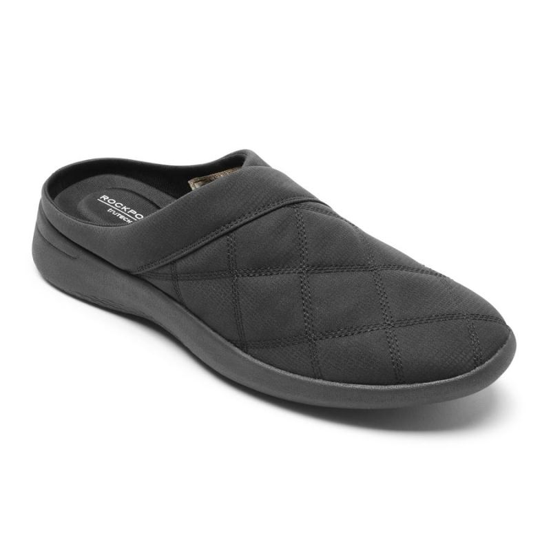 ROCKPORT - WOMEN'S JAIME WASHABLE MULE-BLACK QUILTED