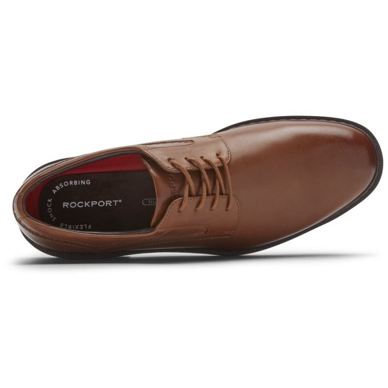 ROCKPORT - MEN'S TANNER PLAIN TOE OXFORD-COGNAC