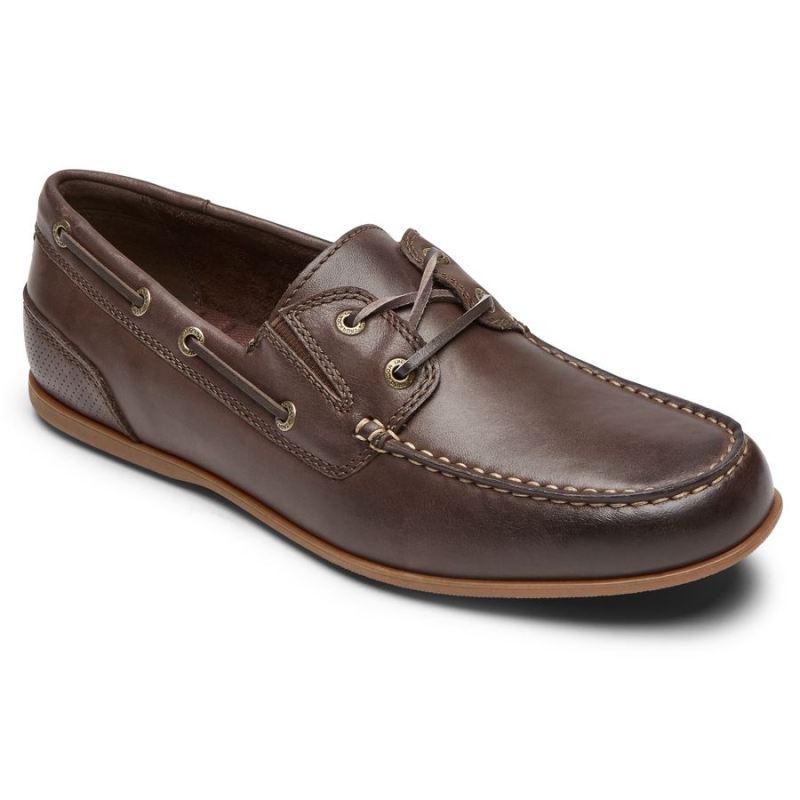 ROCKPORT - MEN'S MALCOM CAMP BOAT SHOE-JAVA