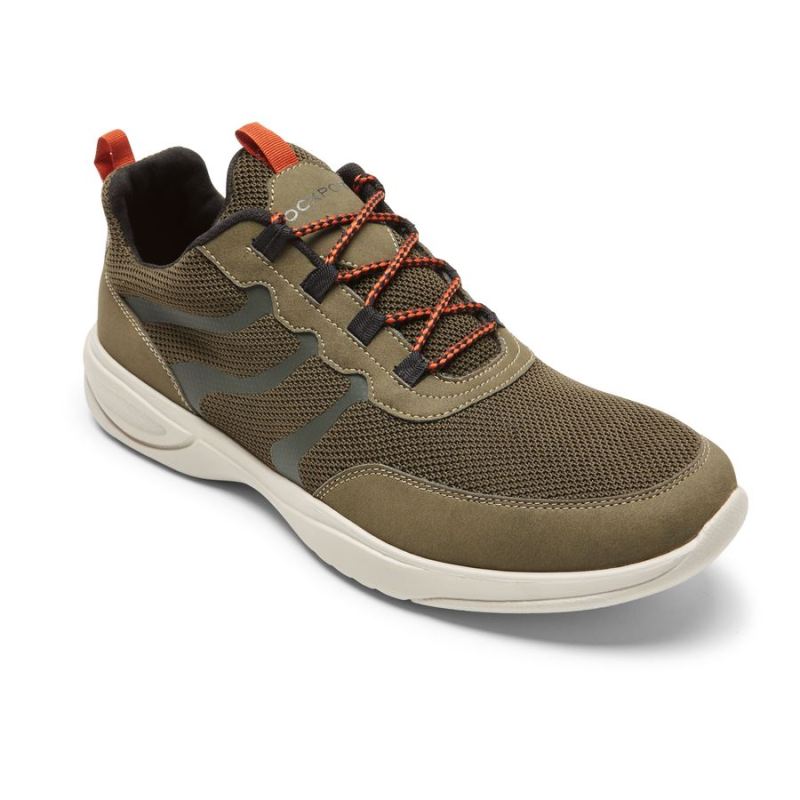 ROCKPORT - MEN'S METRO PATH GHILLIE SNEAKER-FOREST GREEN MESH