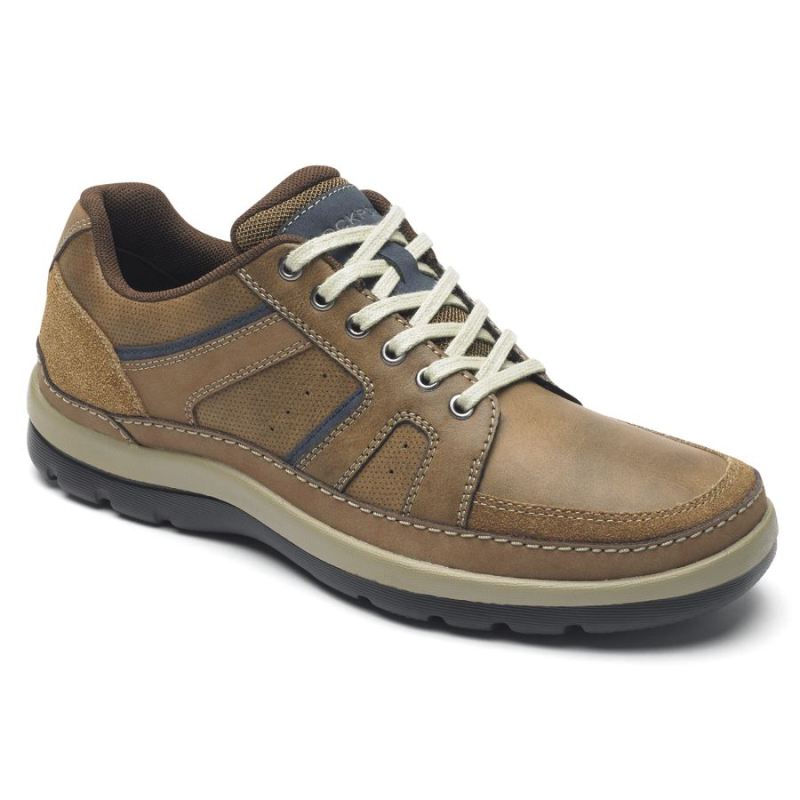 ROCKPORT - GET YOUR KICKS MUDGUARD BLUCHER-TAN EMBOSSED