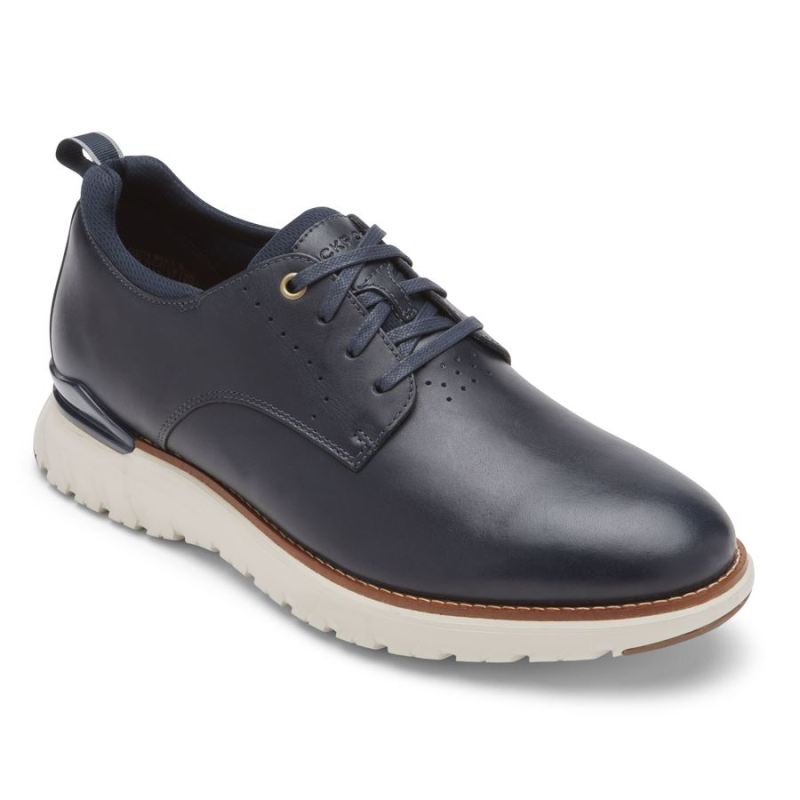 ROCKPORT - MEN'S TOTAL MOTION SPORT PLAIN TOE OXFORD-NEW DRESS BLUES