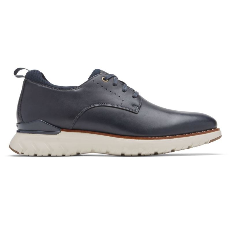 ROCKPORT - MEN'S TOTAL MOTION SPORT PLAIN TOE OXFORD-NEW DRESS BLUES