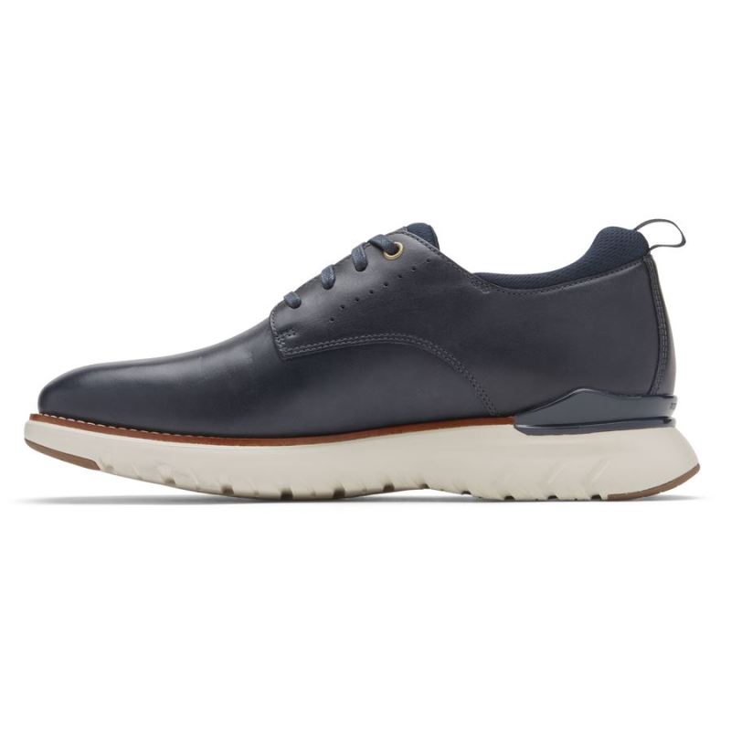 ROCKPORT - MEN'S TOTAL MOTION SPORT PLAIN TOE OXFORD-NEW DRESS BLUES