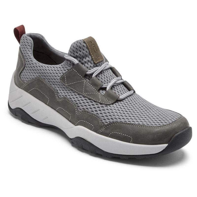 ROCKPORT - MEN'S XCS SPRUCE PEAK SLIP-ON SNEAKER-GREY LEATHER MESH