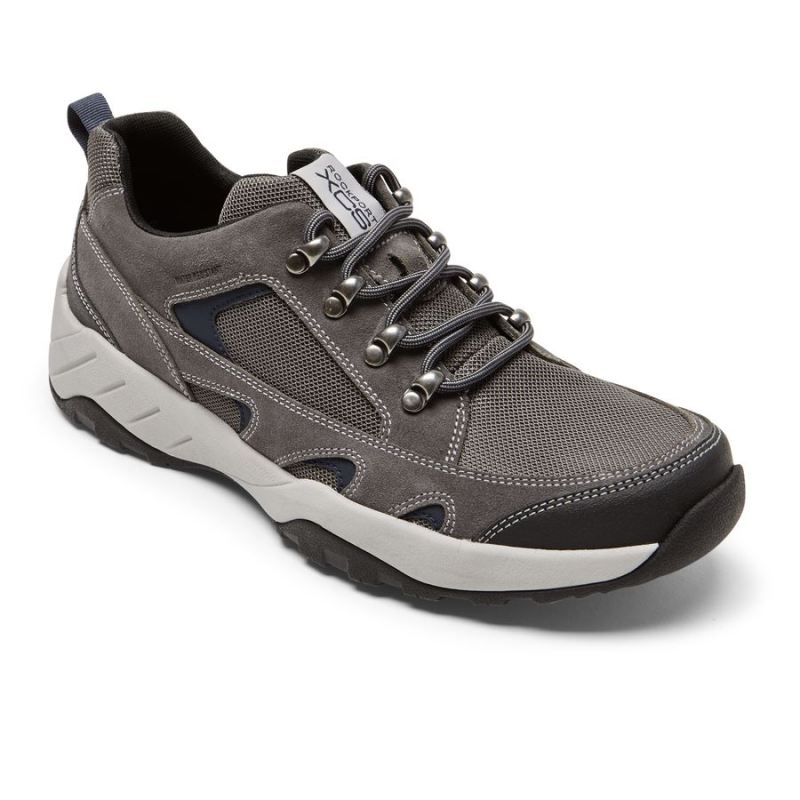 ROCKPORT - MEN'S XCS RIGGS TREKKER-STEEL GREY SUEDE/MESH