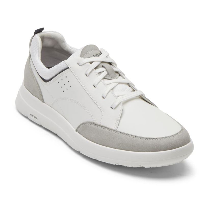 ROCKPORT - MEN'S TRUFLEX CAYDEN SNEAKER-WHITE LEATHER/VAPOR