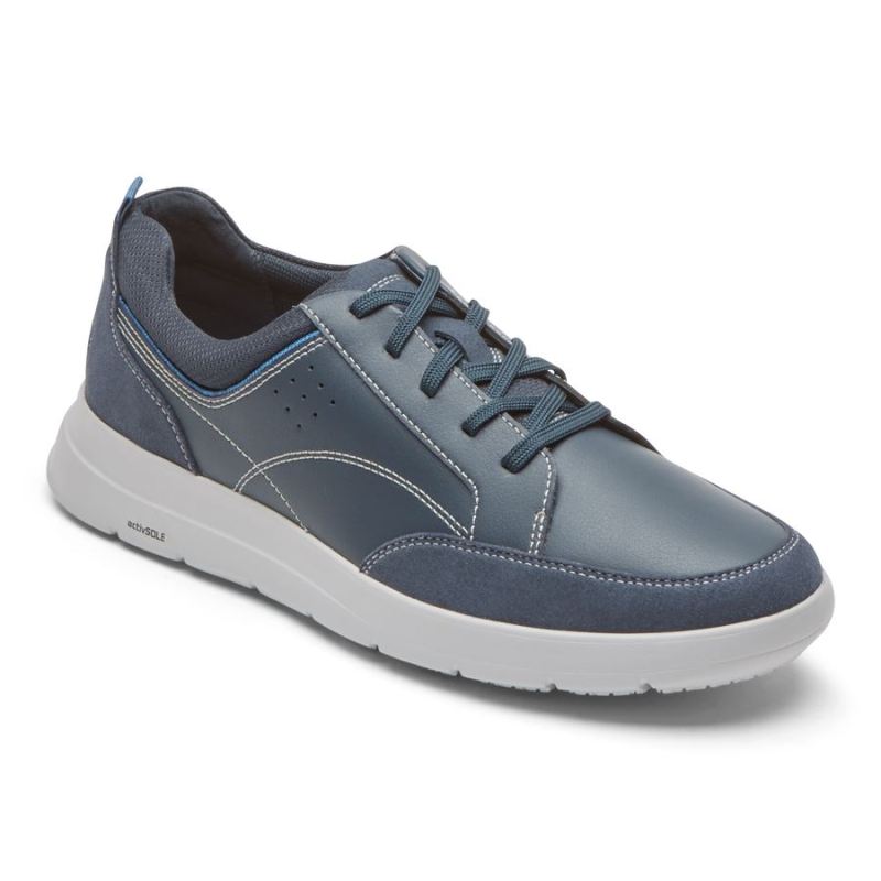 ROCKPORT - MEN'S TRUFLEX CAYDEN SNEAKER-NEW DRESS BLUES SUEDE/LEATHER