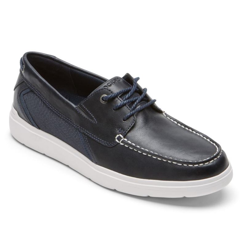 ROCKPORT - MEN'S TOTAL MOTION LITE BOAT SHOE-NEW DRESS BLUES