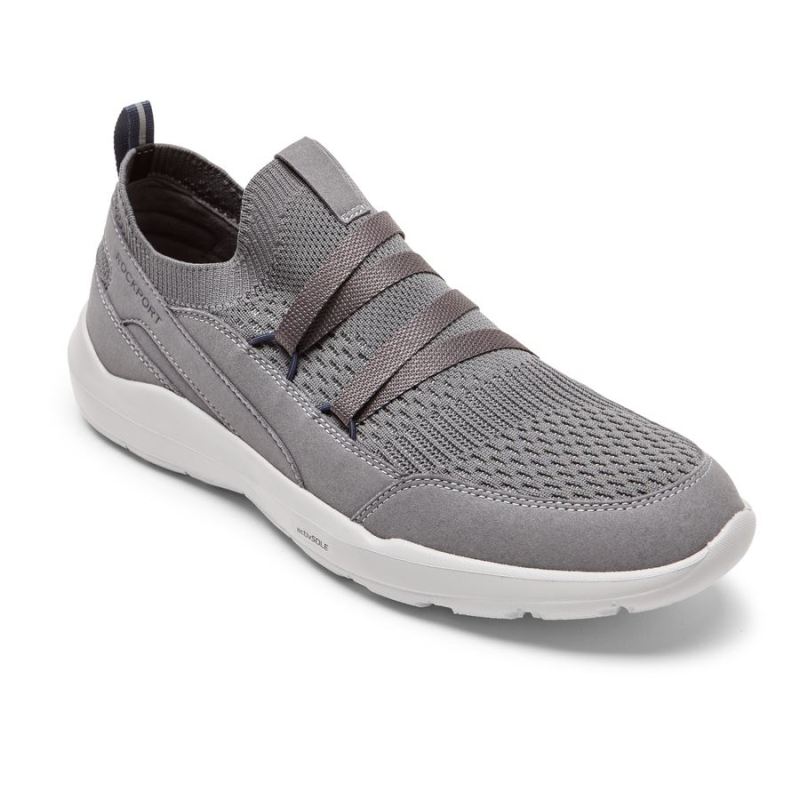 ROCKPORT - MEN'S TRUFLEX EVOLUTION MUDGUARD SLIP-ON SNEAKER-STEEL GREY